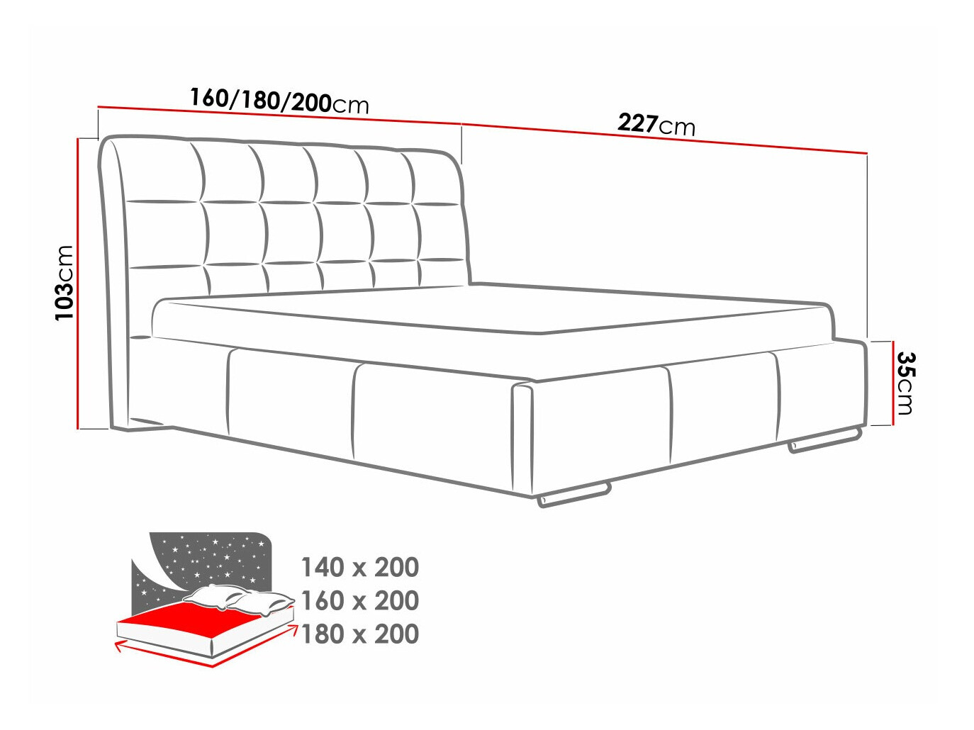 Bed Baltimore 107 (Ikar 09)