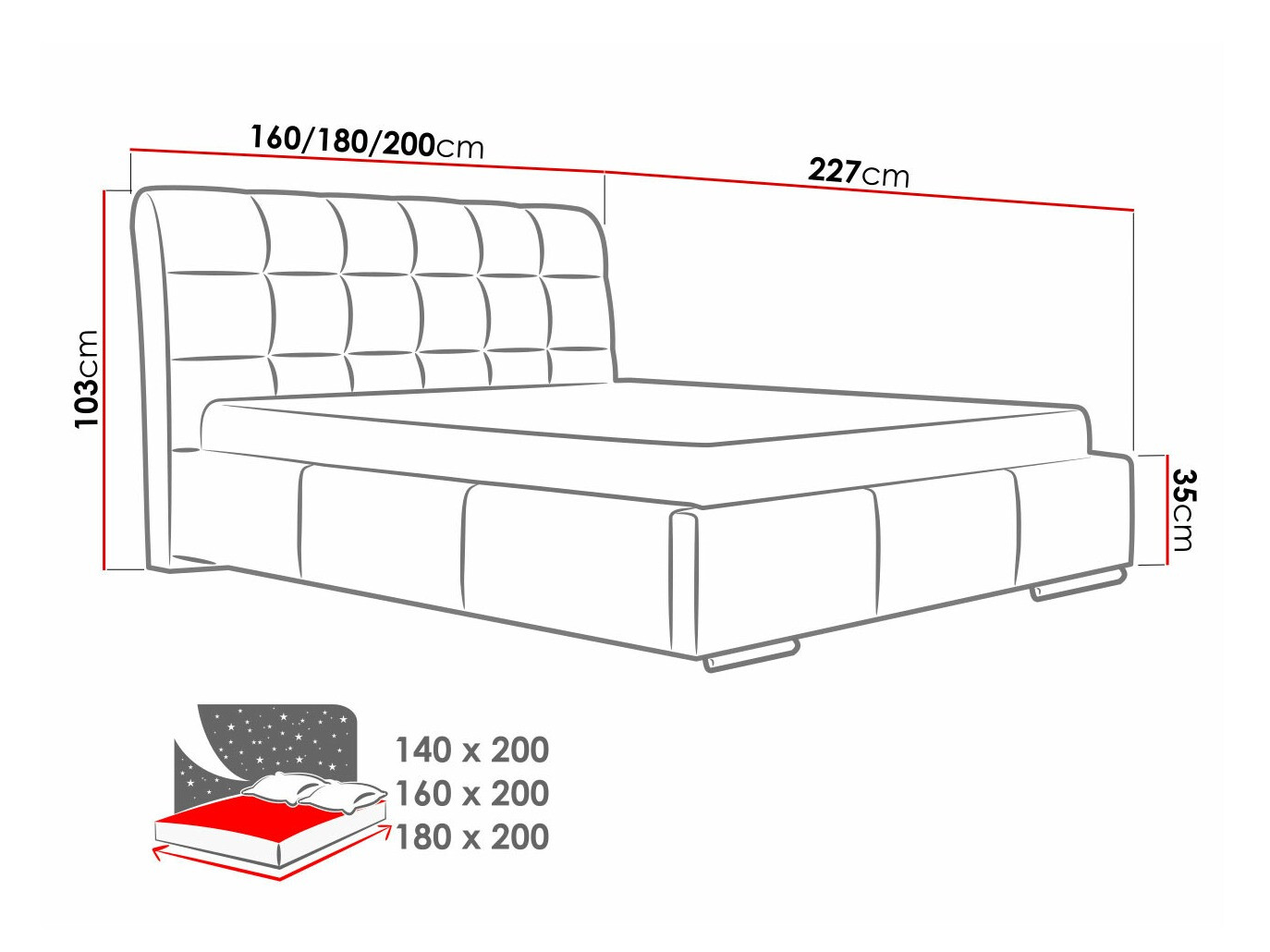 Bed Baltimore 107 (Ikar 09)