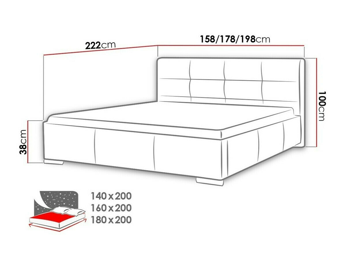 Bed Baltimore 108 (Soft 029)