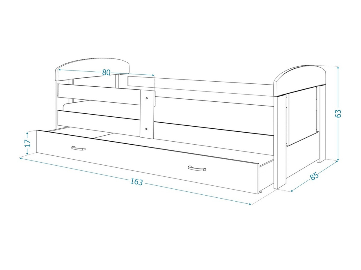 Bed Tentive 100 (Grijs + Wit)