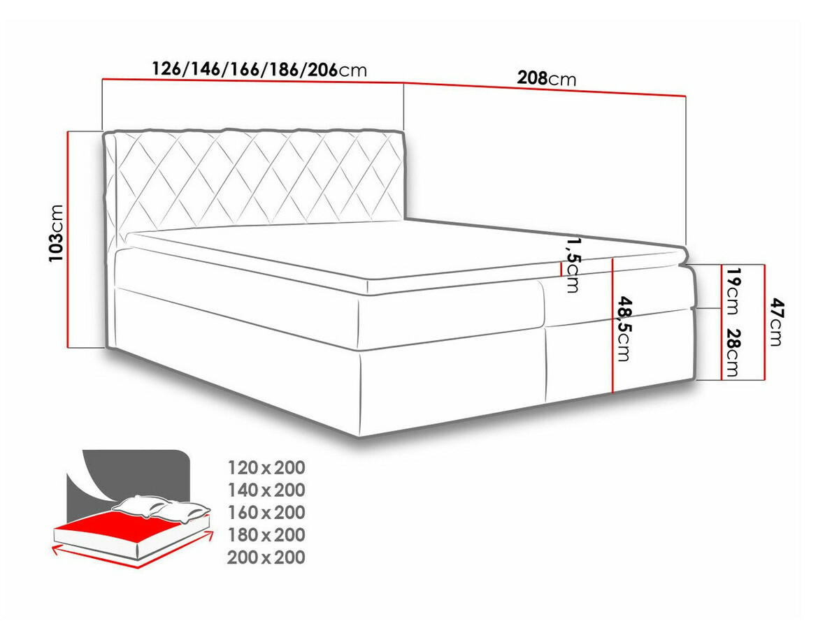 Boxspring Genus (Velluto 7)