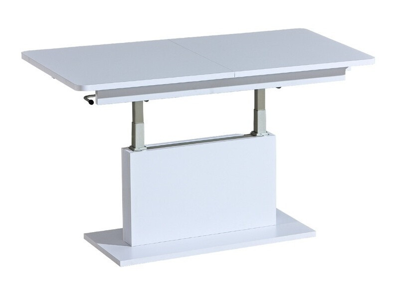 Transformeerbare salontafel Ogden 158 (Glanzend wit + Wit)