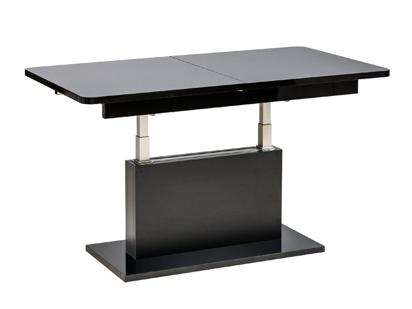 Transformeerbare salontafel Ogden 158 (Glanzend zwart + Zwart)