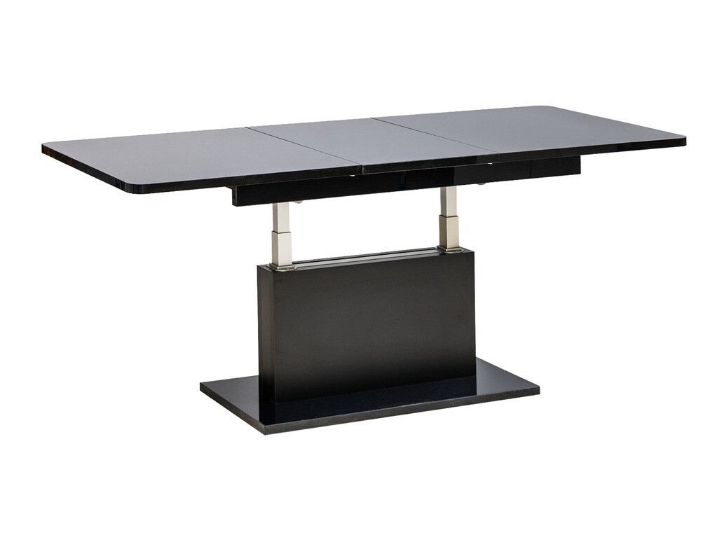 Transformeerbare salontafel Ogden 158 (Glanzend zwart + Zwart)