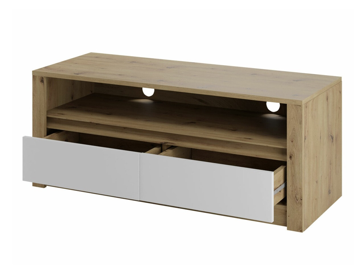 Woonkamerset Deldale 115 (Artisan eiken + Wit)