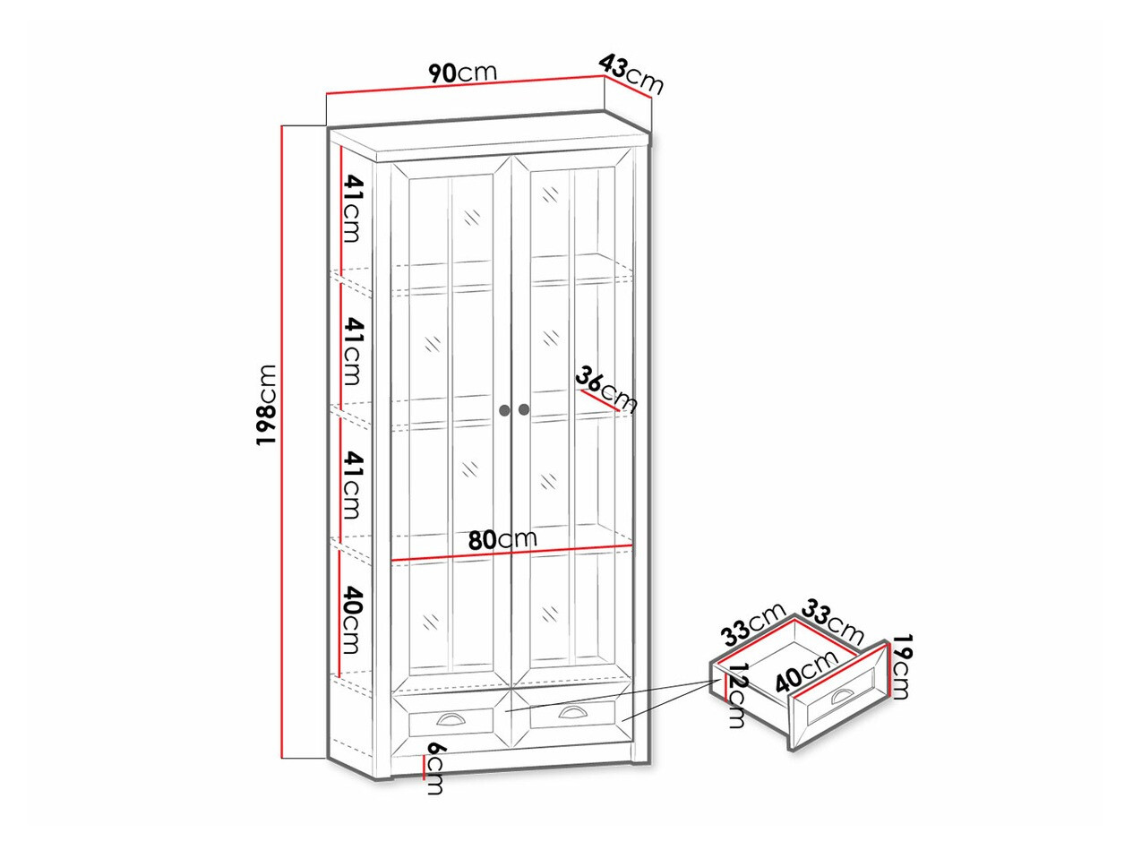 Boekenkast Ferdore 146 (Lefkas eik + Anderson den)