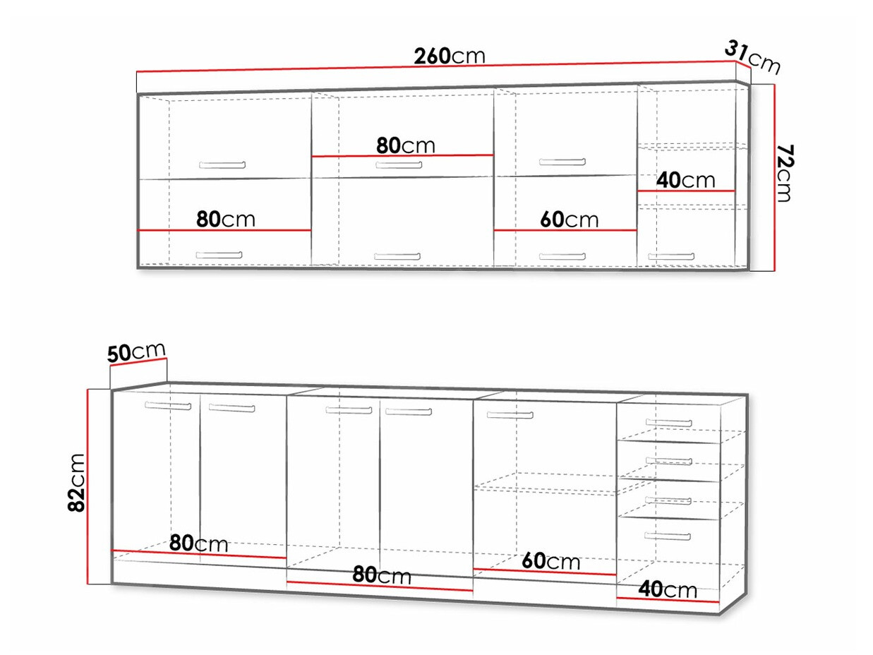 Modulaire keukenset Multi Cream 123