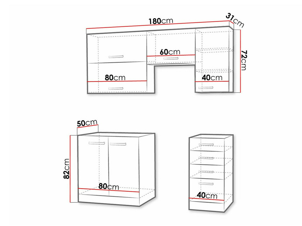 Modulaire keukenset Multi Cream 125