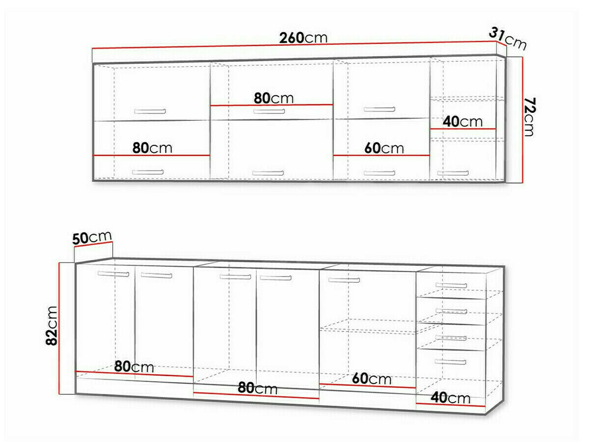 Modulaire keukenset Multi White 123