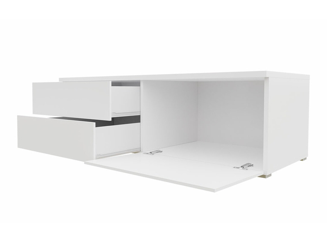 TV-meubel Hortus (Wit + Glanzend zwart)