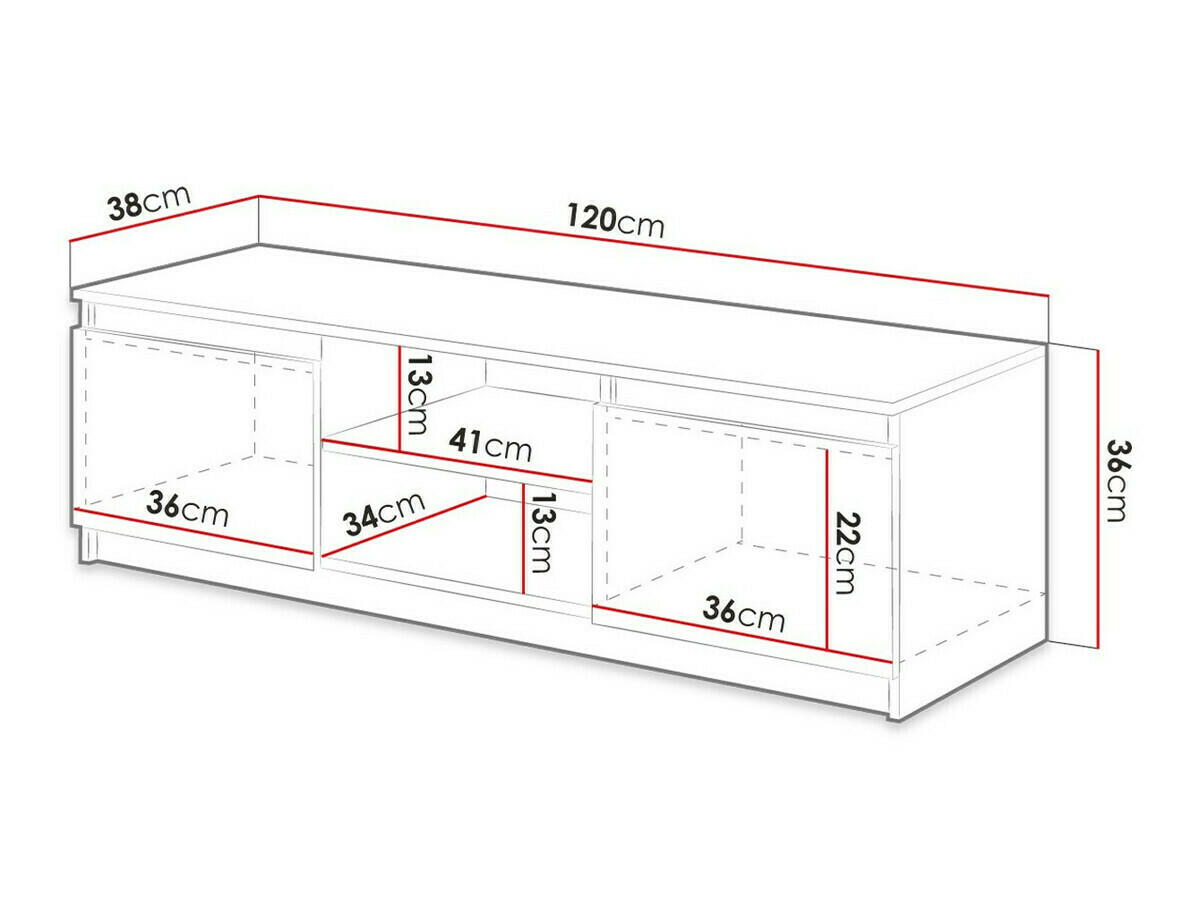 TV-meubel Sarasota 139 (Grafiet)