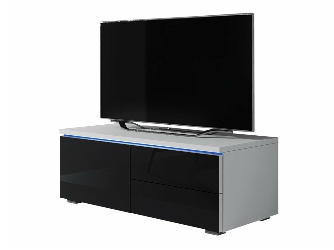 TV-meubel Uva VI (Wit + Glanzend zwart)