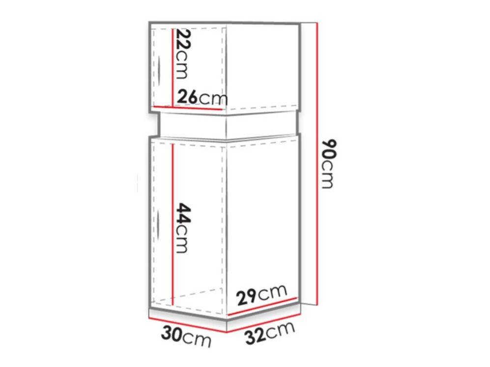 Wand badkamermeubel Hartford C107 (Zwart + Wotan eik)