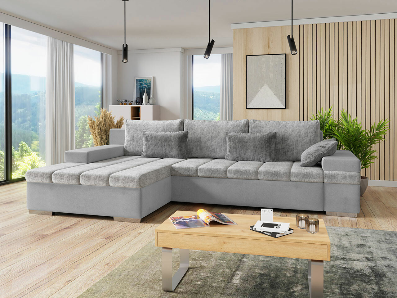Hoekbank Comfivo Olivetum II (Venus Velvet 2921 + Miu 2059 + Miu 2058)
