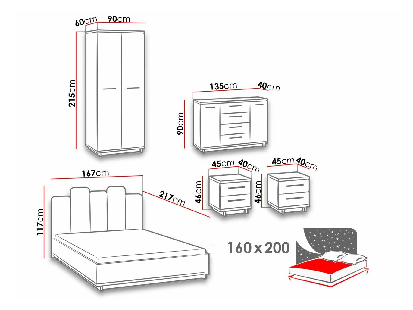 Slaapkamer set Morlira 116