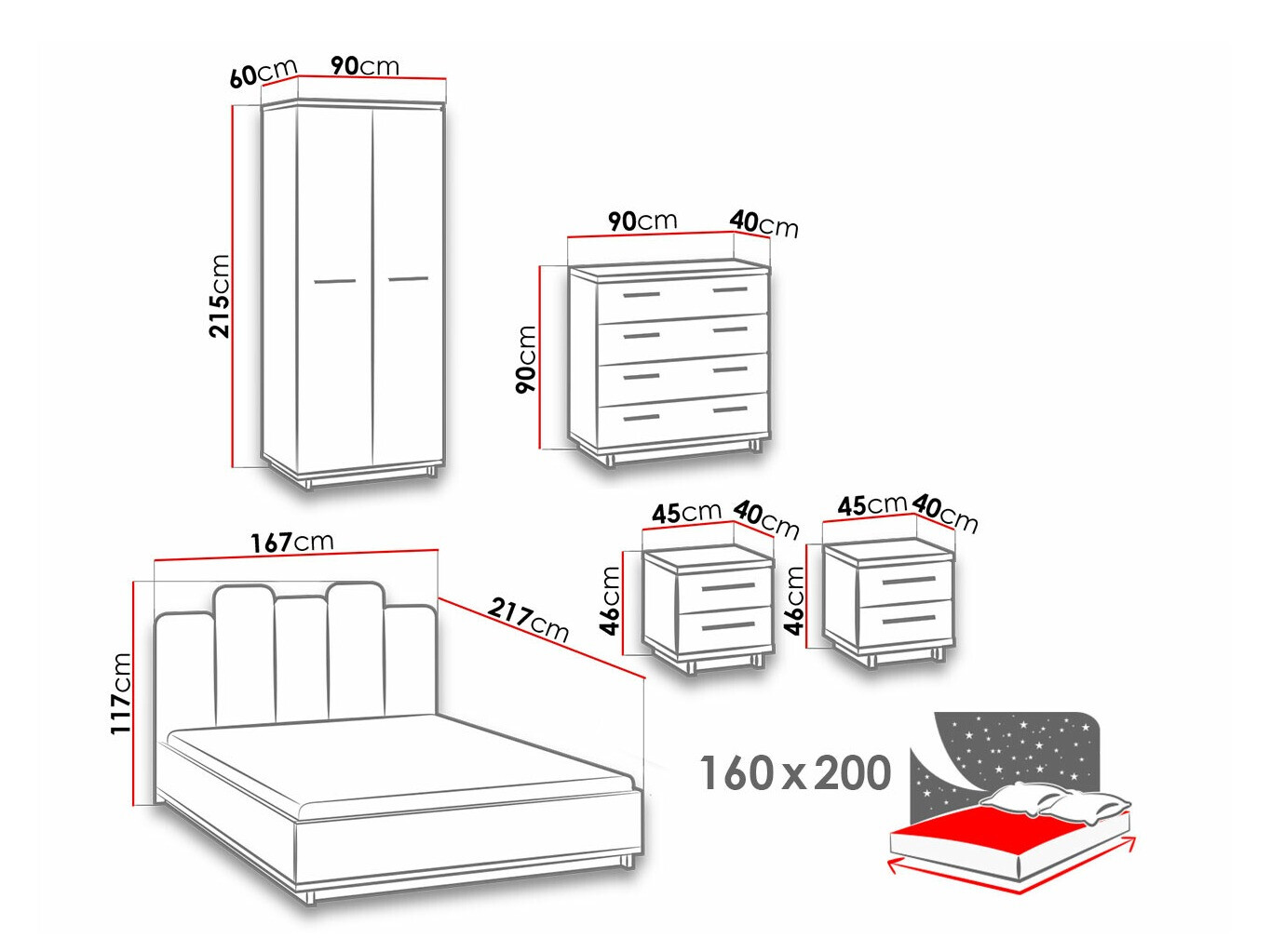 Slaapkamerset Morlira 117