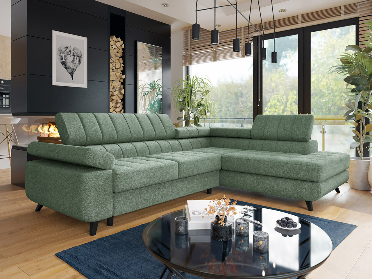 Hoekbank Comfivo Agnus (Boucle Abriamo 10)