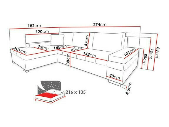 Hoekbank Comfivo 212 (Otusso 14 + Sorriso 04)