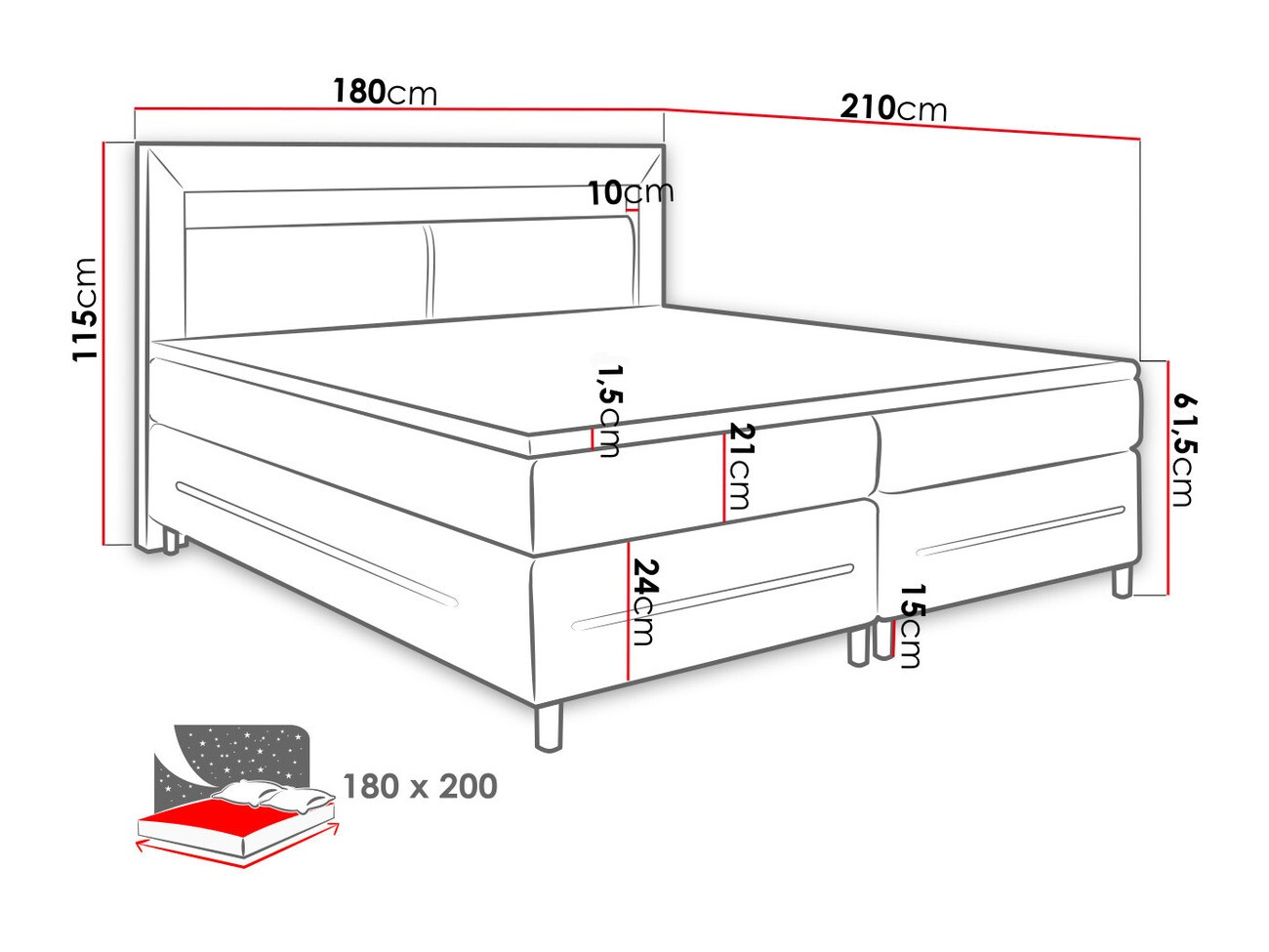Boxspring Ros (Soft 010)
