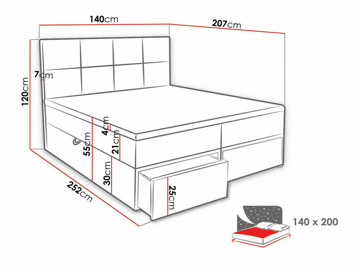 Boxspring Eugene 101 (Soft 17)