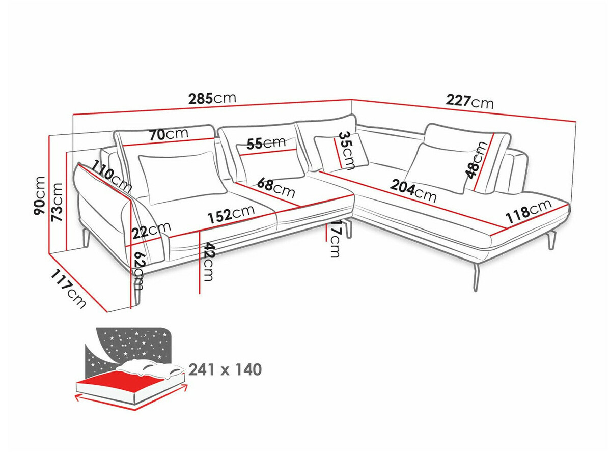Hoekbank Lincoln 159 (Monolith 77)