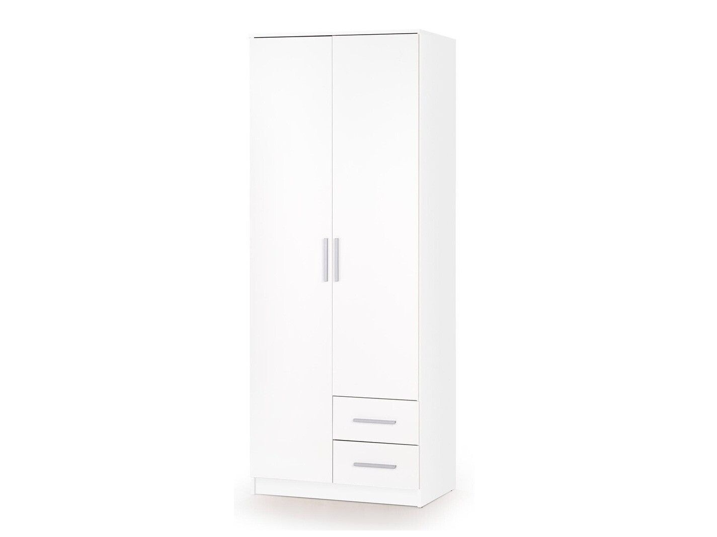 Kledingkast Cirveso 112 (Wit + Glanzend wit)