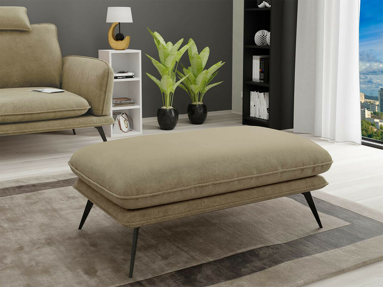 Gestoffeerde hocker Evarveni 104 (Zetta 291)