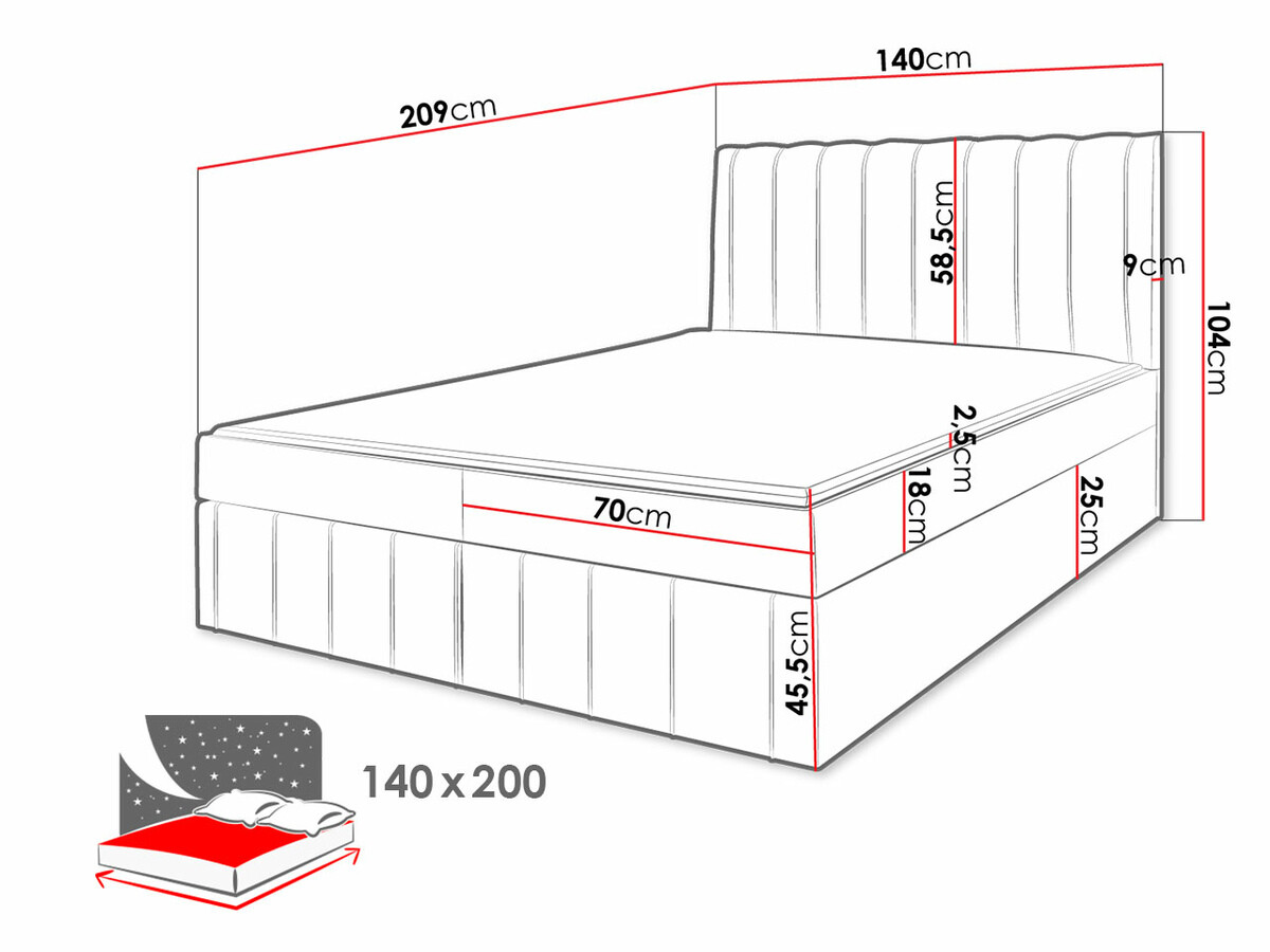 Boxspring Stamford 106 (Manila 35)