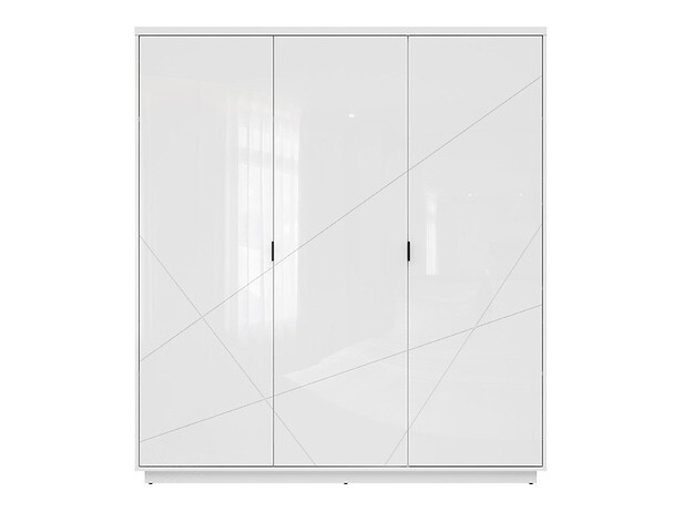 Kledingkast Fivale 116 (Glanzend wit + Wit)