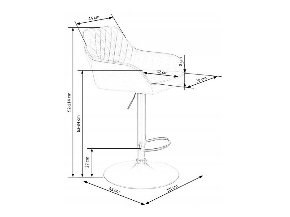 Counterstoel Houston 972 (Grijs)