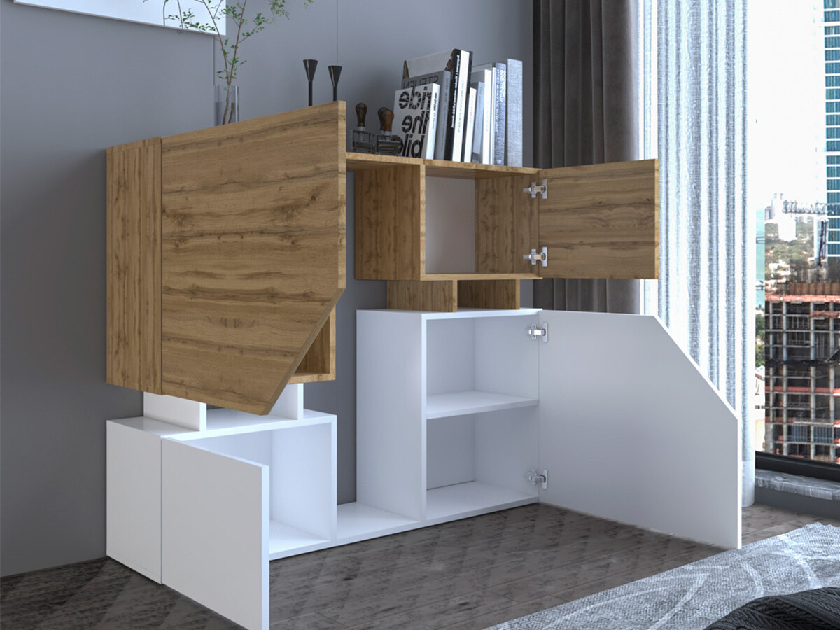 Woonkamerset Comfivo Daldune 103 (Wotan eik + Antraciet)