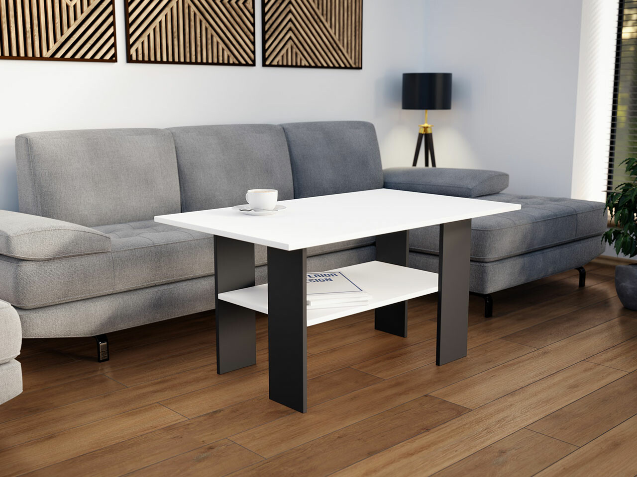 Salontafel Reading 101 (Zwart + Wit)