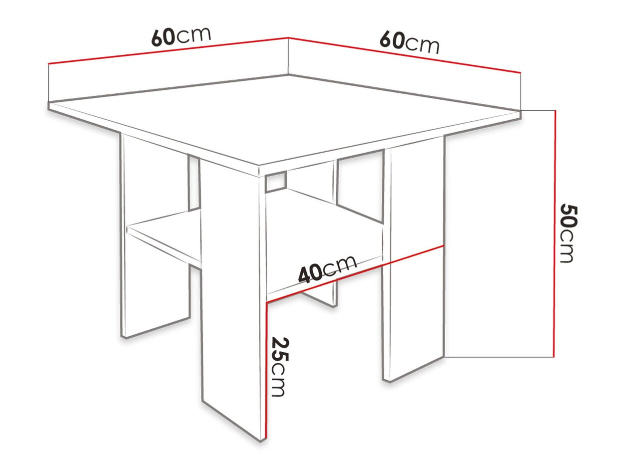 Salontafel Reading 102 (Zwart + Craft eiken)