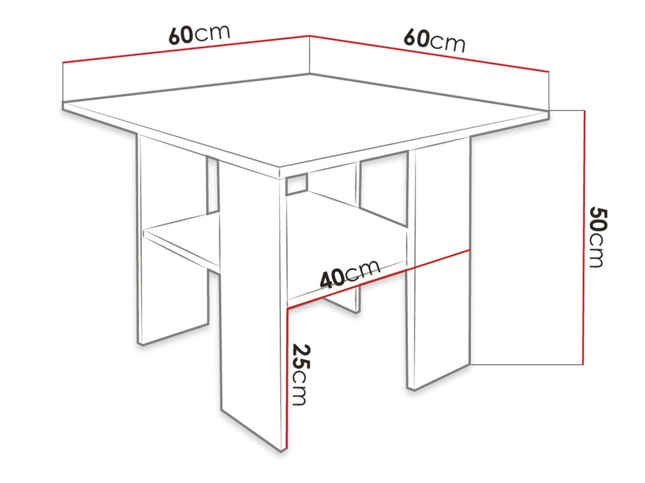 Salontafel Reading 102 (Zwart + Wit)