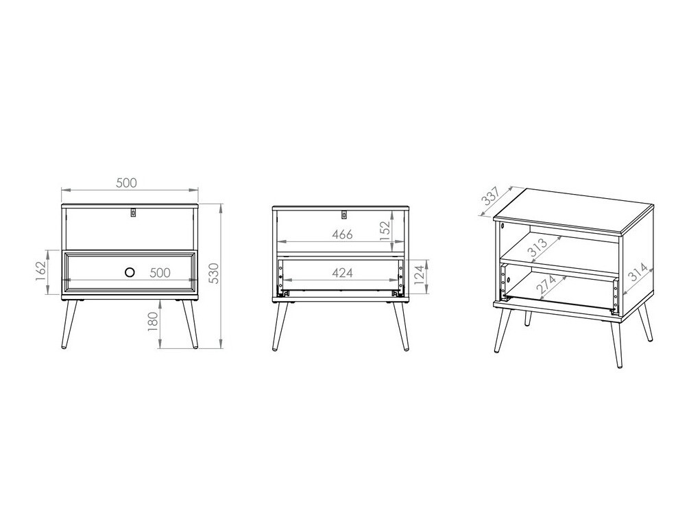 Nachtkastje Elbrevi 106