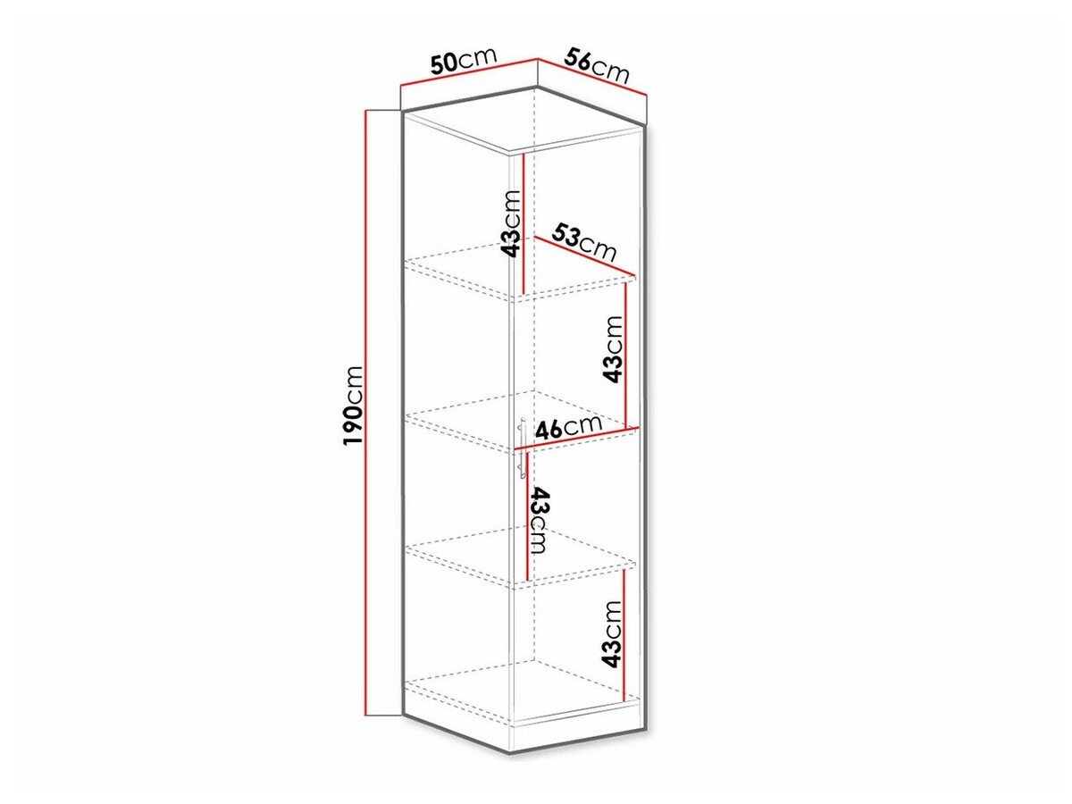 Boekenkast Cavmero 107 (Antraciet)