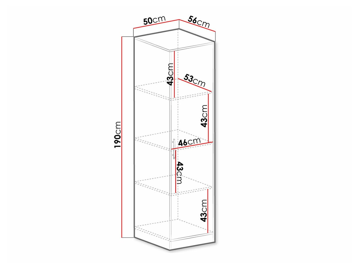Boekenkast Cavmero 107 (Sonoma eik + Wit)