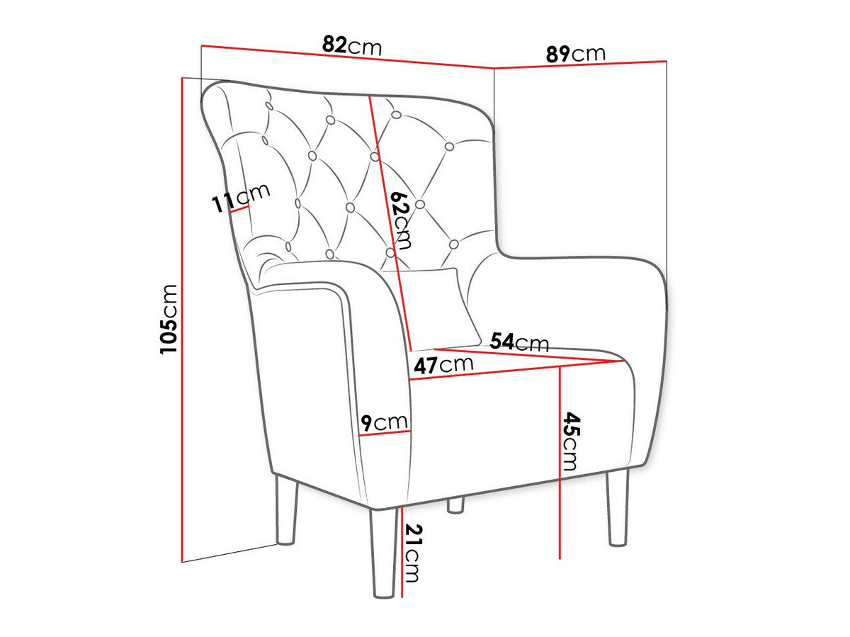 Fauteuil Orem 113 (Magic Velvet 2227)