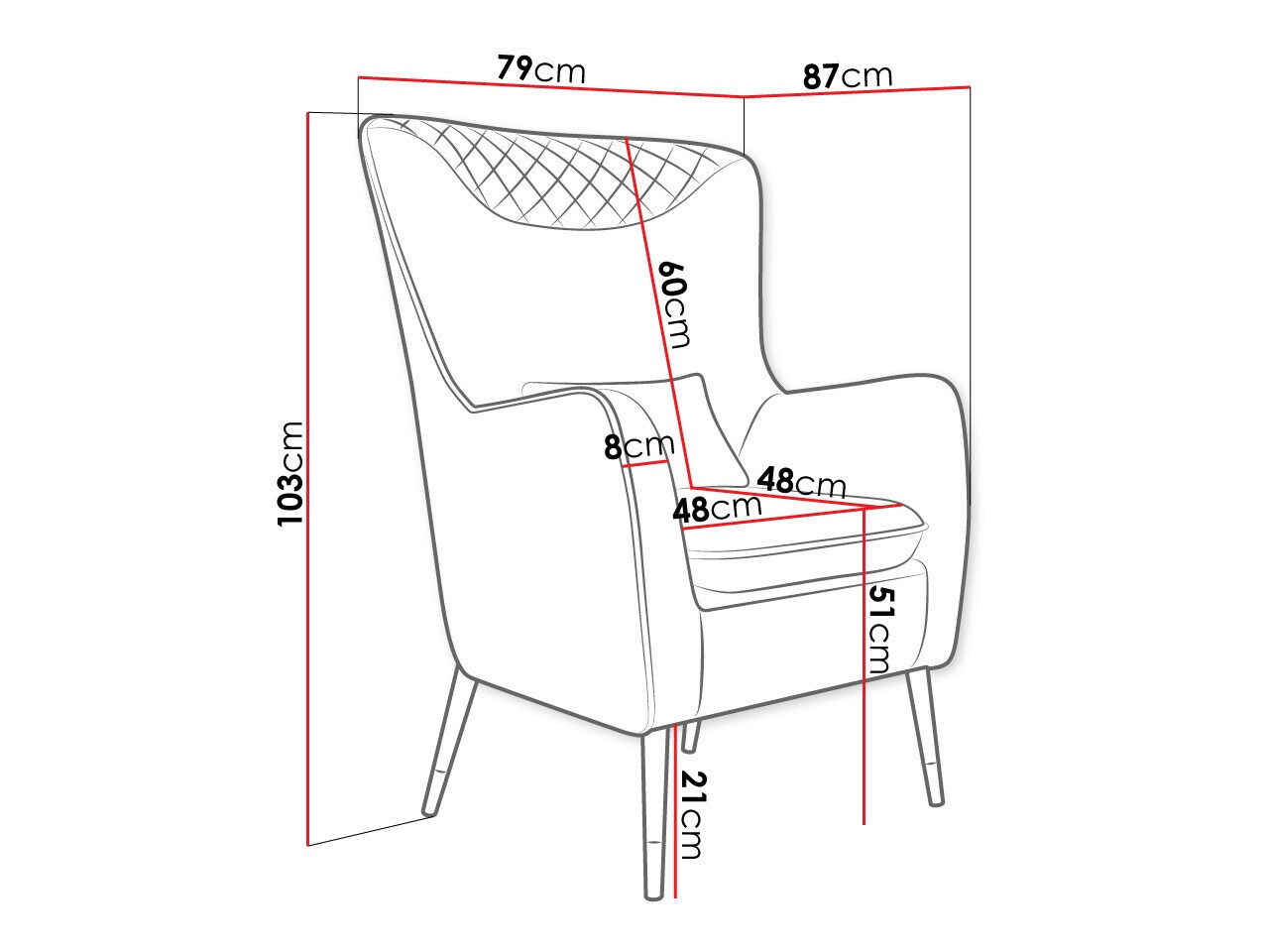 Fauteuil Orem 114 (Magic Velvet 2225)