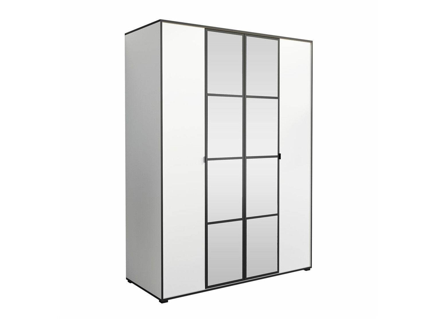 Kledingkast Toledo 117 (Wit + Zwart)