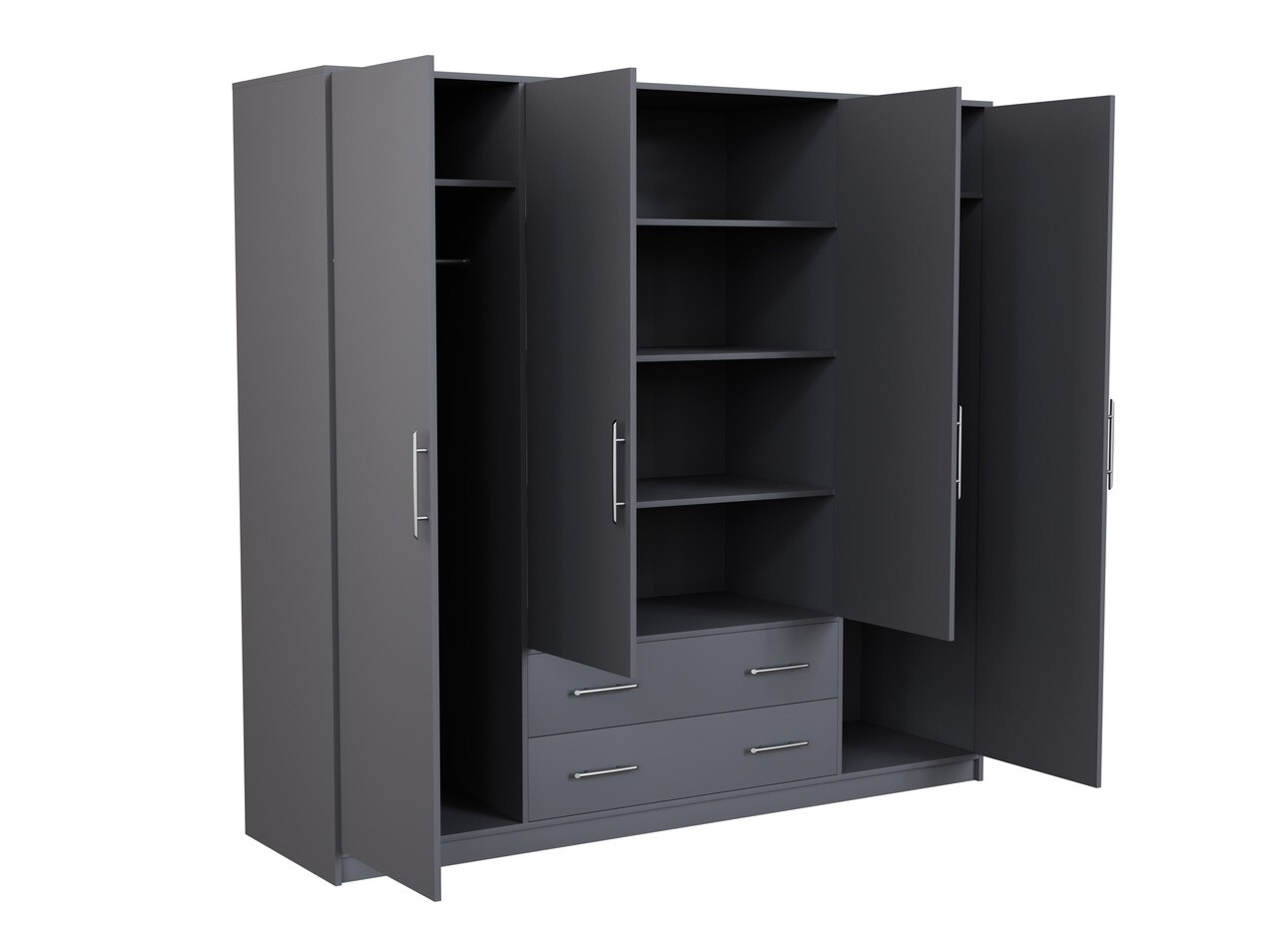 Kledingkast Cavmero 100 (Antraciet)