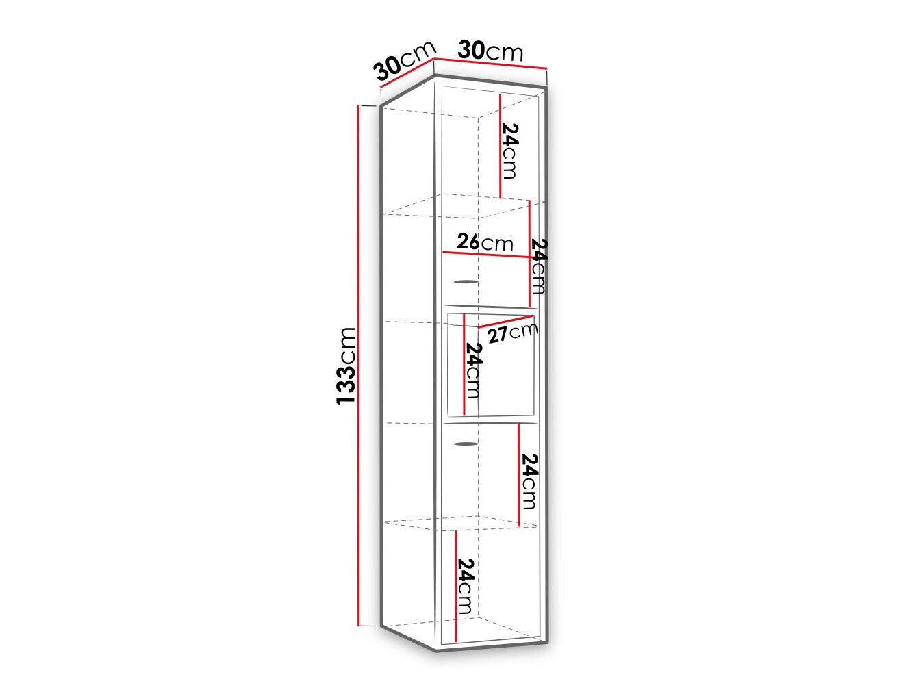 Wand badkamermeubel Velum (Wit + Artisan eiken)