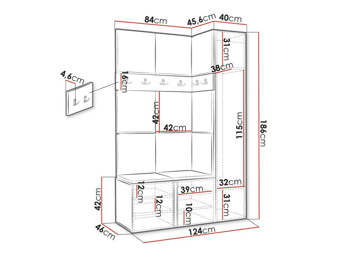 Gangmeubelset Hartford 471 (Wit)