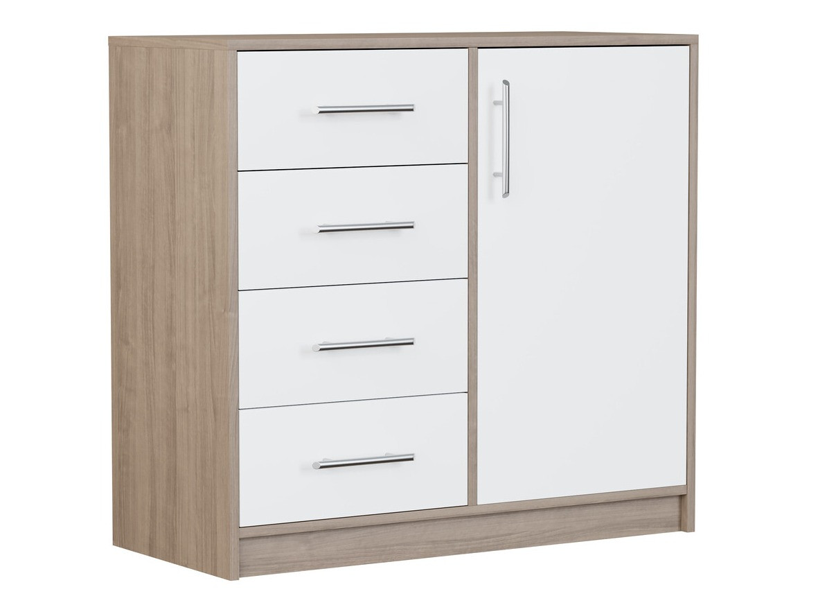 Ladekast Cavmero 108 (Sonoma eik + Wit)