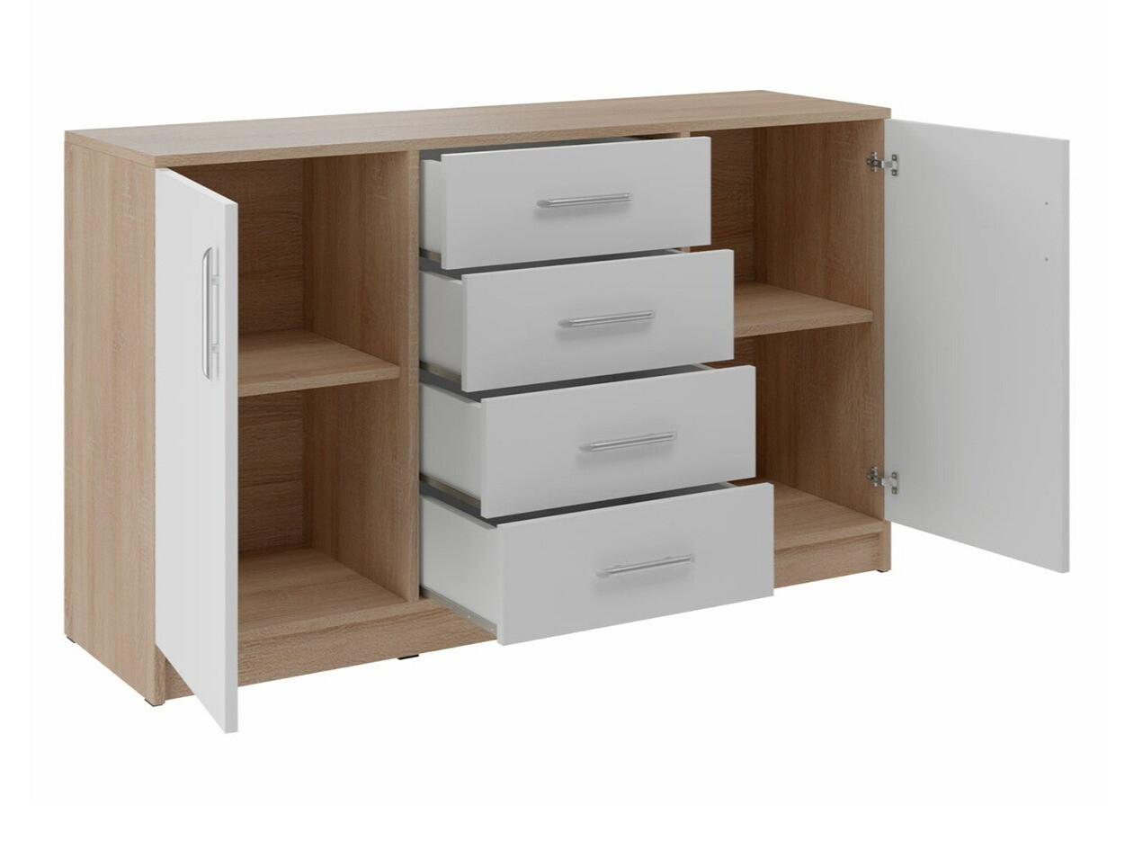 Ladekast Cavmero 109 (Sonoma eik + Wit)