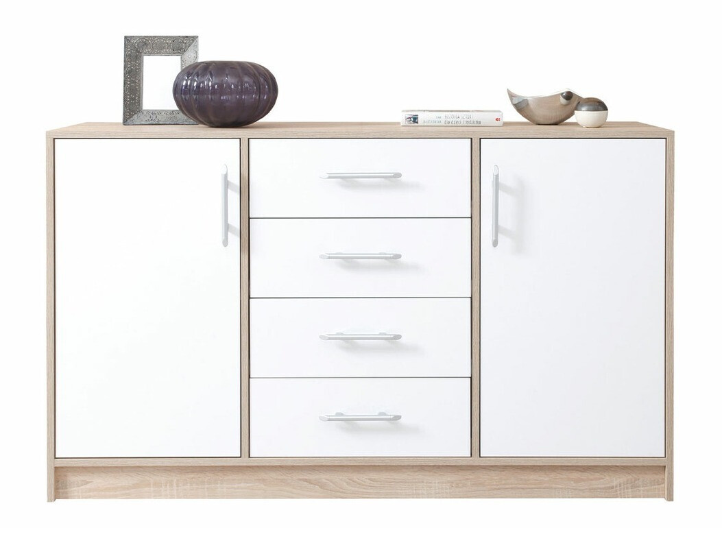 Ladekast Cavmero 109 (Sonoma eik + Wit)