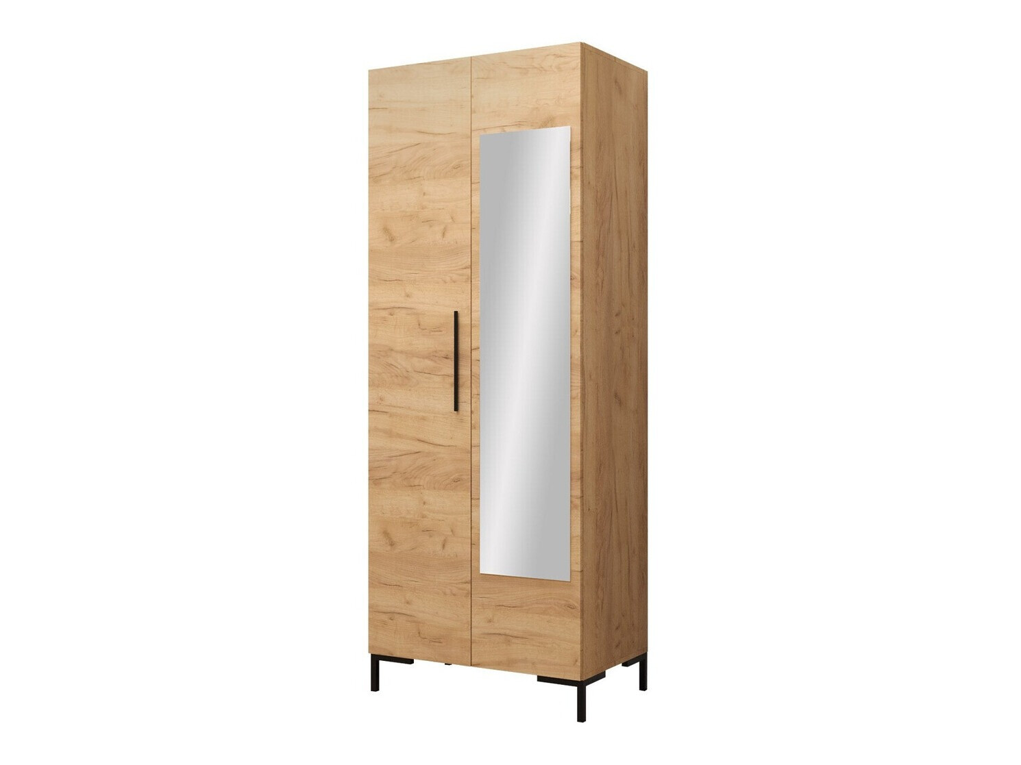 Kledingkast Nomal I (Craft eiken + Zwart)