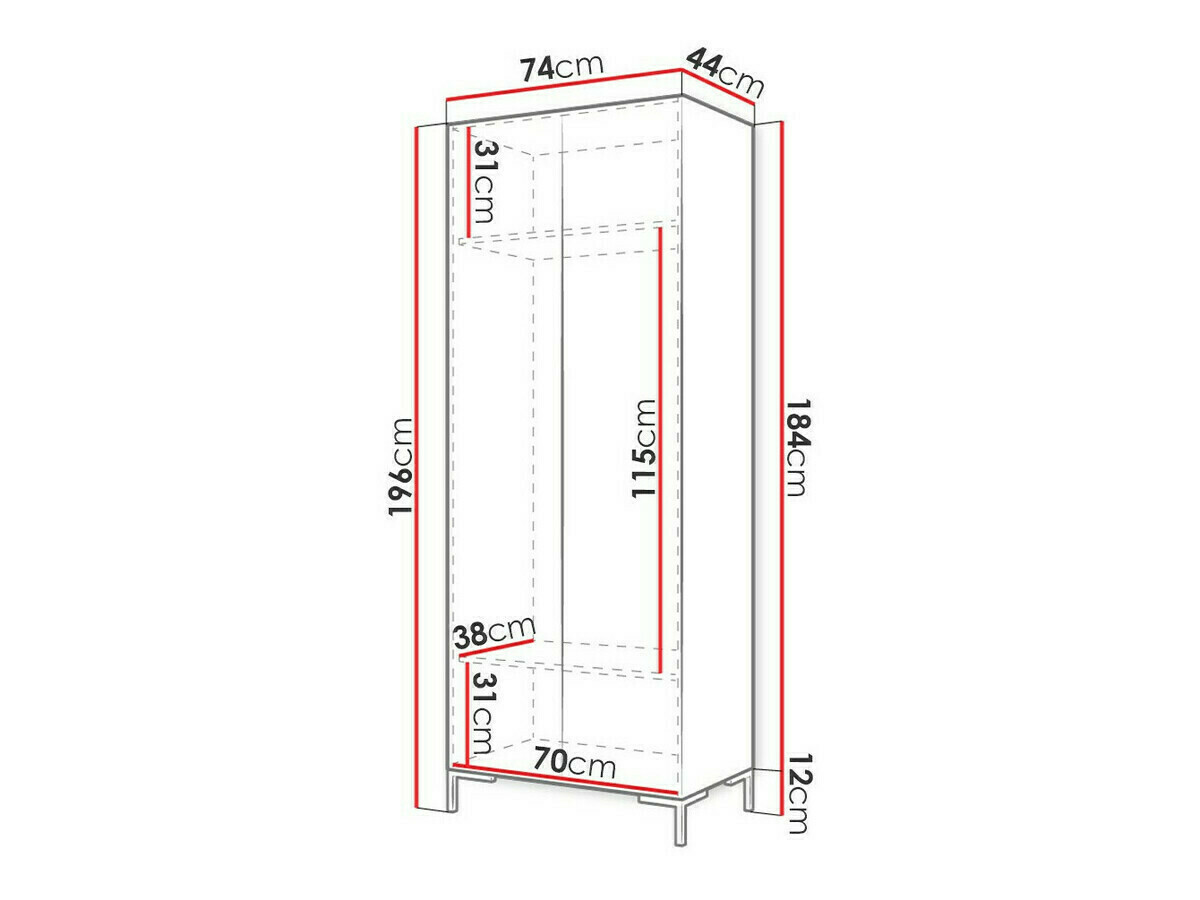 Kledingkast Tivsoa 110 (Zwart + Gouden)