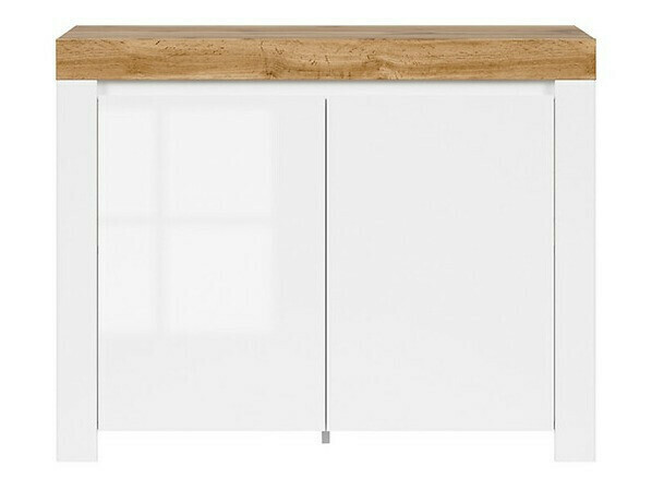 Dressoir Sonsoru 101 (Wit + Glanzend wit + Wotan eik)