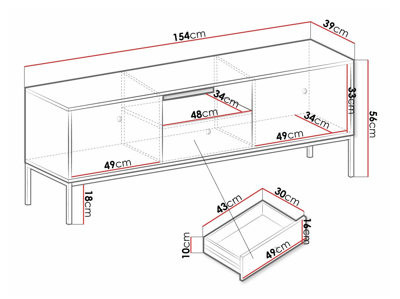TV-meubel Romveri 101 (Beige)